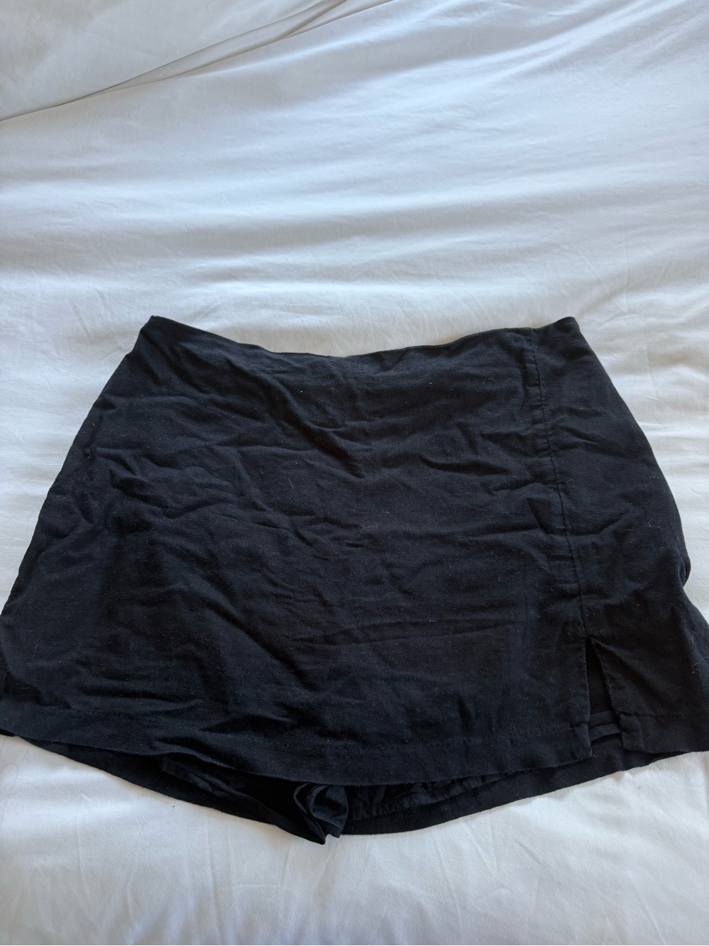 Abercrombie & Fitch Black linen skort